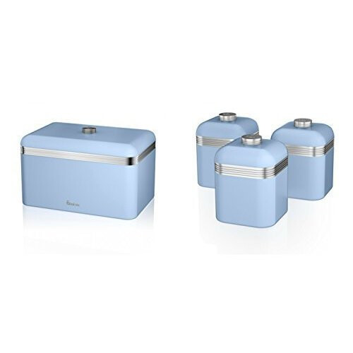 Swan (Blue) 4pc Swan Retro Kitchen Storage Set