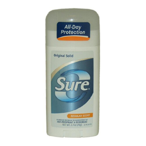 Sure Sure U-BB-1358 Original Solid Regular Scent AntiPerspirant Deodorant - 2.7 oz - Deodorant