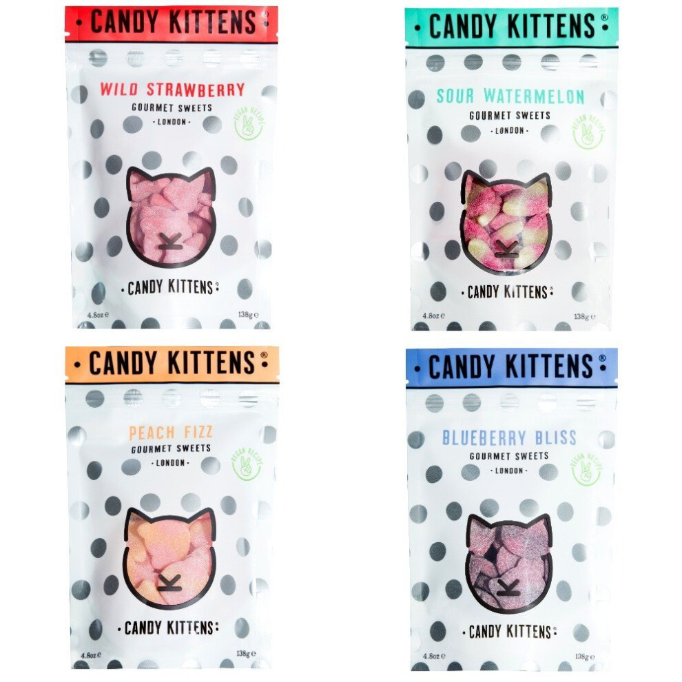 Candy Kittens Gourmet Sweets-Vegan Box 138g Pack of 4