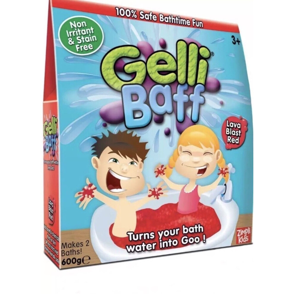 Gelli Baff Lava Blast Bathtime Jelly Goo Fun 2 Use - 600G Red Zimpli Kids