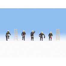 Fire Brigade (black protective clothes) - OO/HO Figures Noch 15021 Free post F1