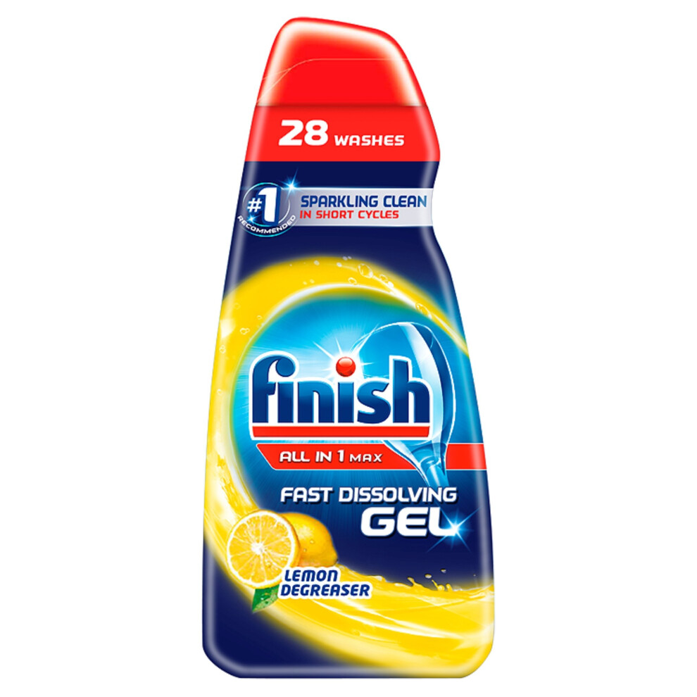 Finish Dishwasher Fast Dissolving Gel, All in 1 Max Lemon, 700 ml