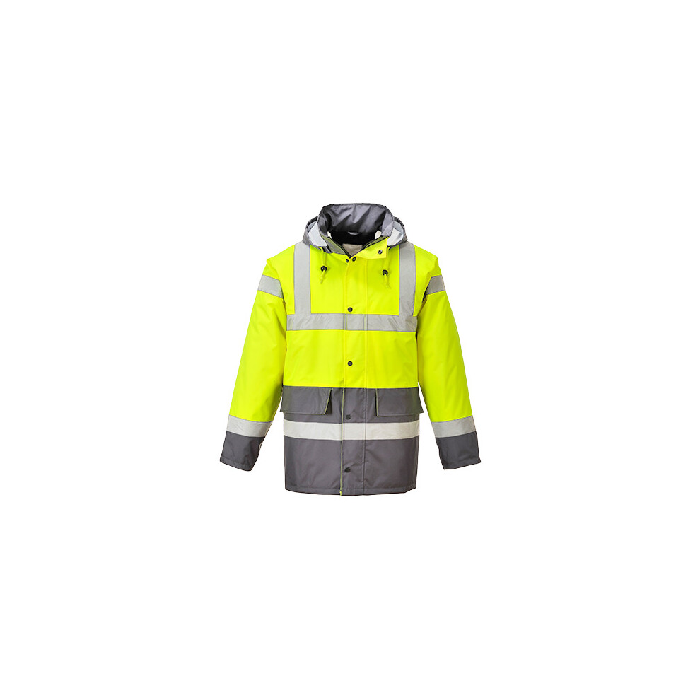 (Yellow & Grey, Small) Contrast Traffic Jacket 5036108245161