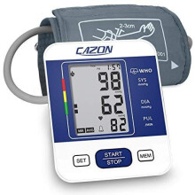 CAZON Blood Pressure Monitor Upper Arm Digital BP Machine for Home Use & Pulse Rate Detection Meter with Cuff 22-32cm 299 Sets Memory LCD Display