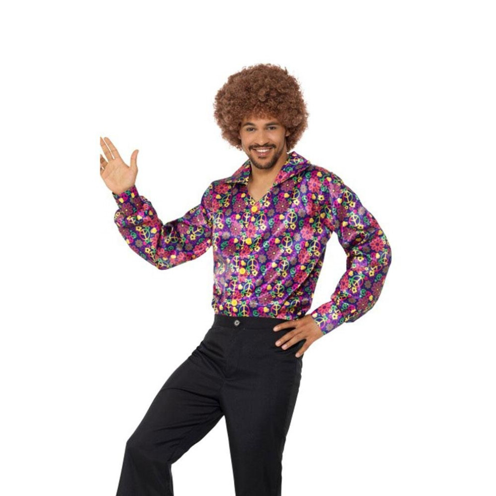 Smiffy's (M) 60S Psychedelic Cnd Shirt Multicoloured