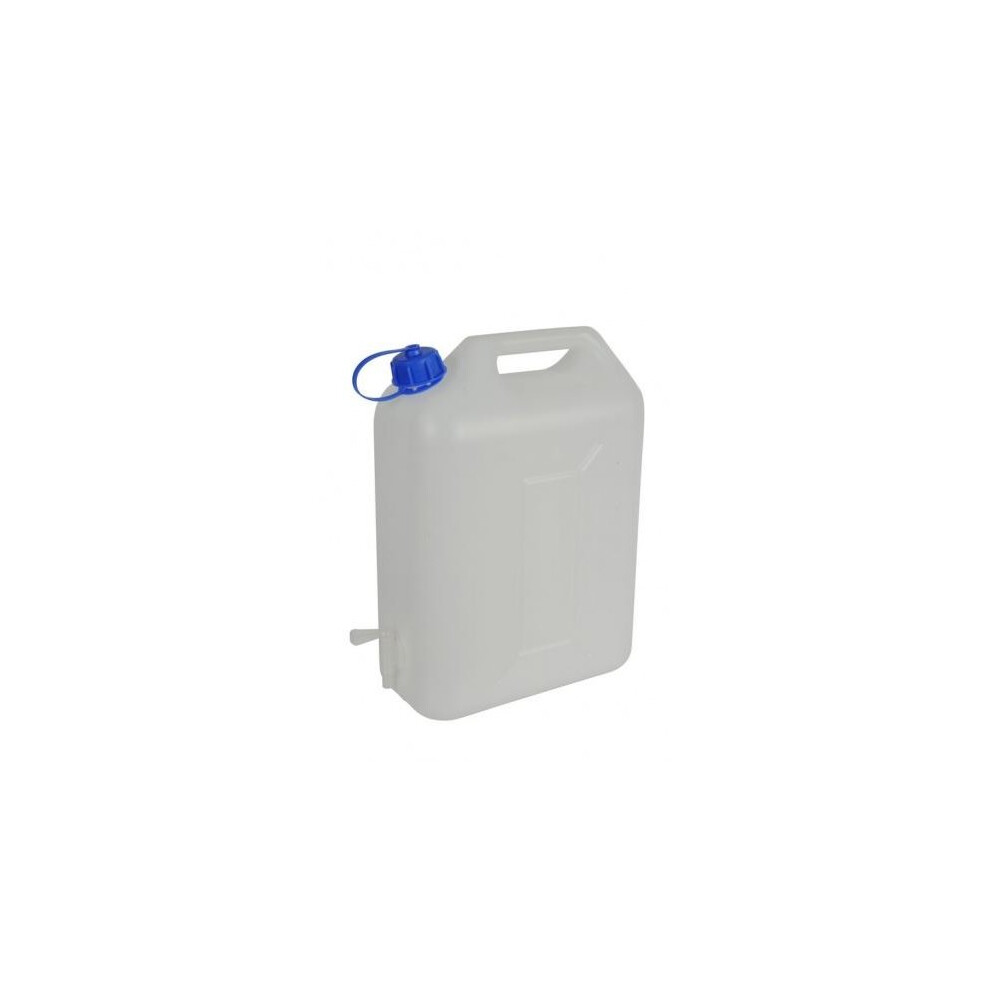 10Ltr White Watercan Storage With Tap And Handle Plastic