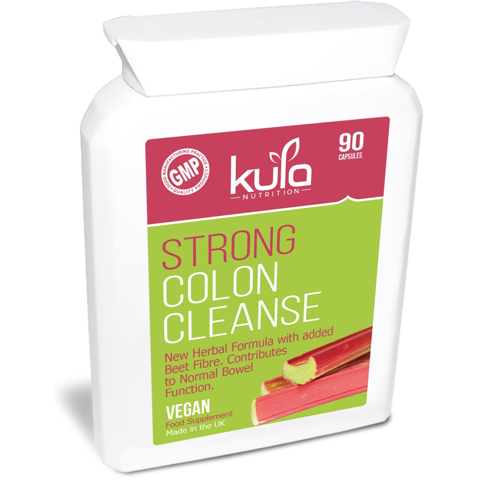 Ellle-Belle-Uk Strong Colon Cleanse & Detox - 90 Capsules - High Strength Effective Herbal Formula - Contains Rhubarb, Glucomannan & Cayenne Powder Plus Beet...