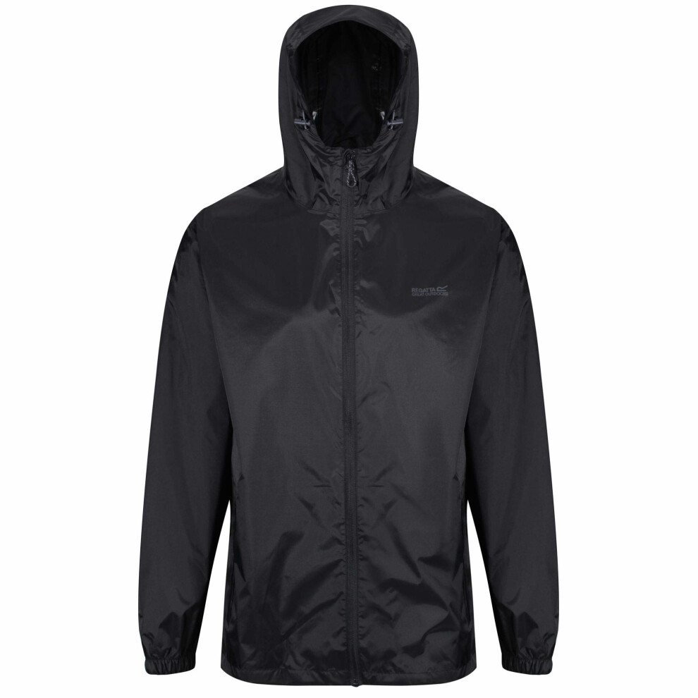 Regatta Men's Pack It III Waterproof Shell Jacket, Black, Medium