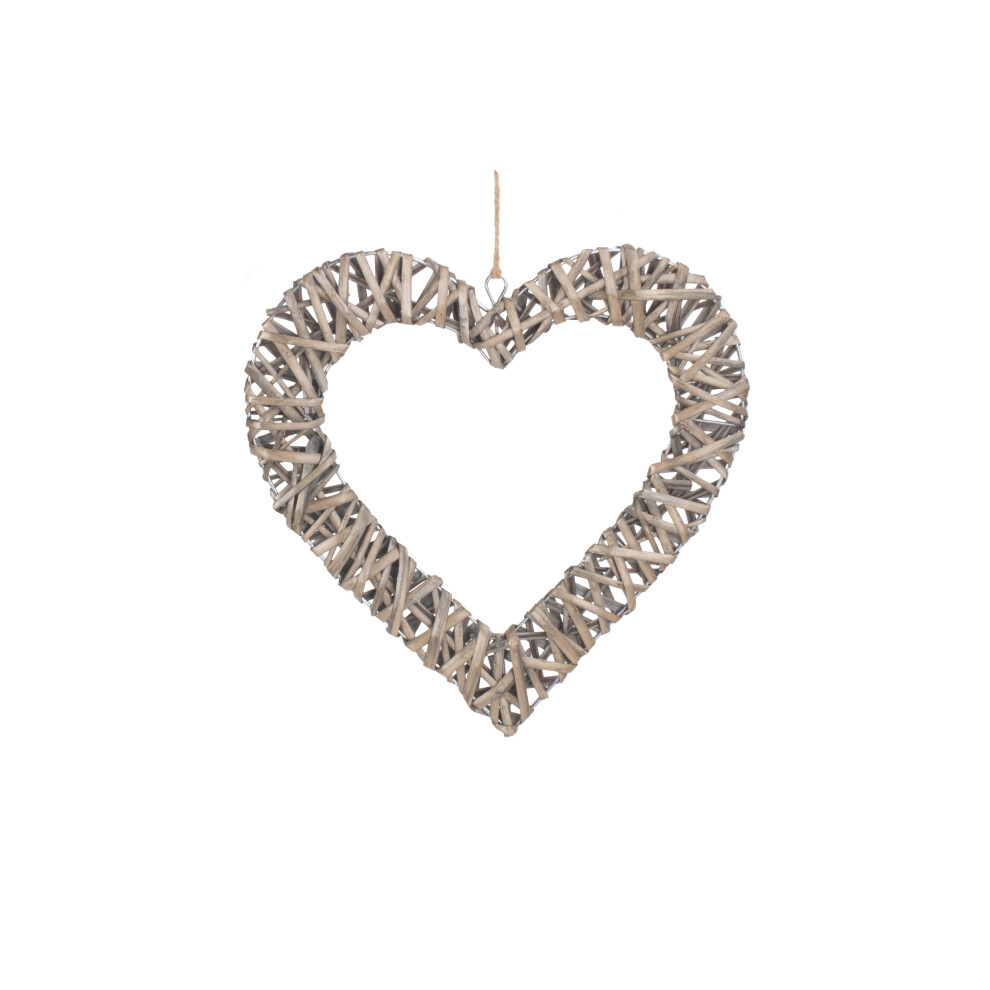 (medium) Rustic Flat Open Wicker Heart