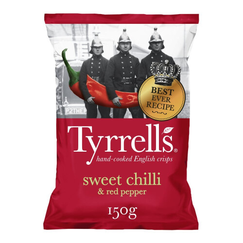 Tyrrells Sweet Chilli and Red Pepper Crisps, 150 g