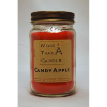 More Than A Candle CDA16M 16 oz Mason Jar Soy Candle, Candy Apple