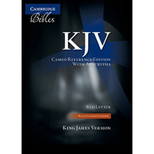 KJV Cameo Reference Bible with Apocrypha, Black Calfskin Leather, Red-letter Text, KJ455:XRA Black Calfskin Leather (Bible Akjv)