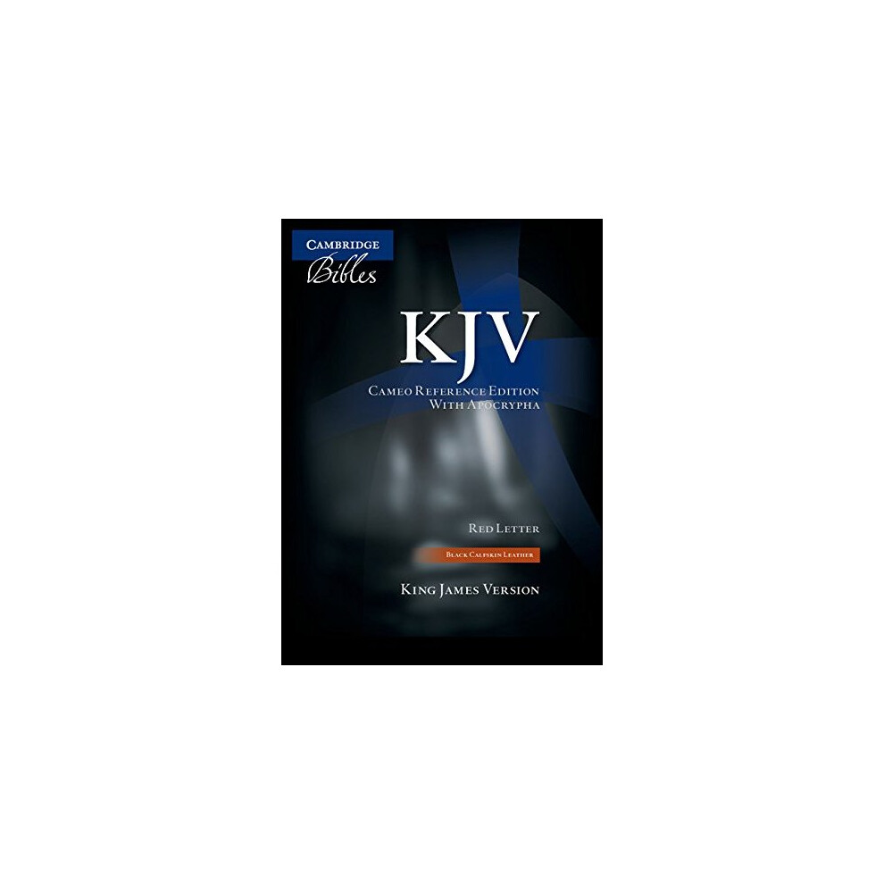 Cambridge-University-Press Kjv Cameo Reference Bible With Apocrypha, Black Calfskin Leather, Red-Letter Text, Kj455:xra Black Calfskin Leather (Bible Akjv)