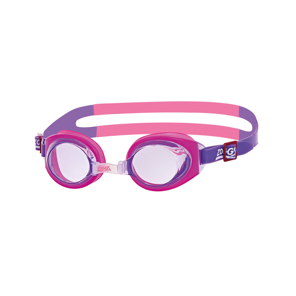 Zoggs Kids' Little Ripper Swimming Goggles Anti-Fog and Uv Protection (up to 6), Pink,Purple,Clear, 0-6 Years