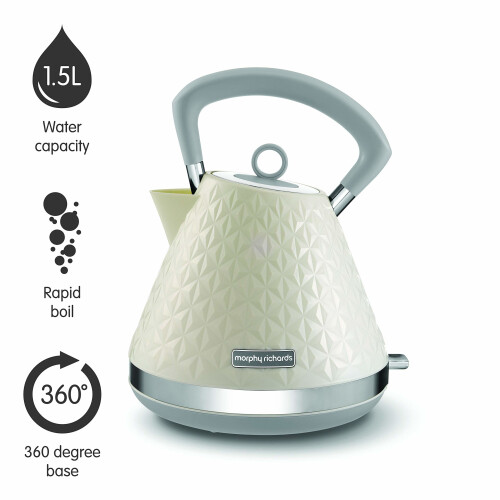 Morphy Richards Morphy Richards Vector Pyramid Kettle 108132 Traditional Kettle Cream 1