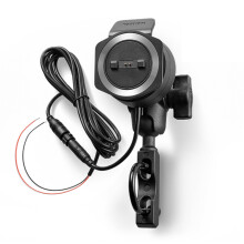 Kiinnityssarja - TOMTOM - RIDER SARJA 40/400 - Moottoripyörävirta - Kaksoislataus - Musta muovi