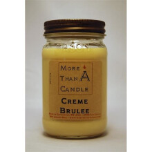 More Than A Candle CMB16M 16 oz Mason Jar Soy Candle, Creme Brulee