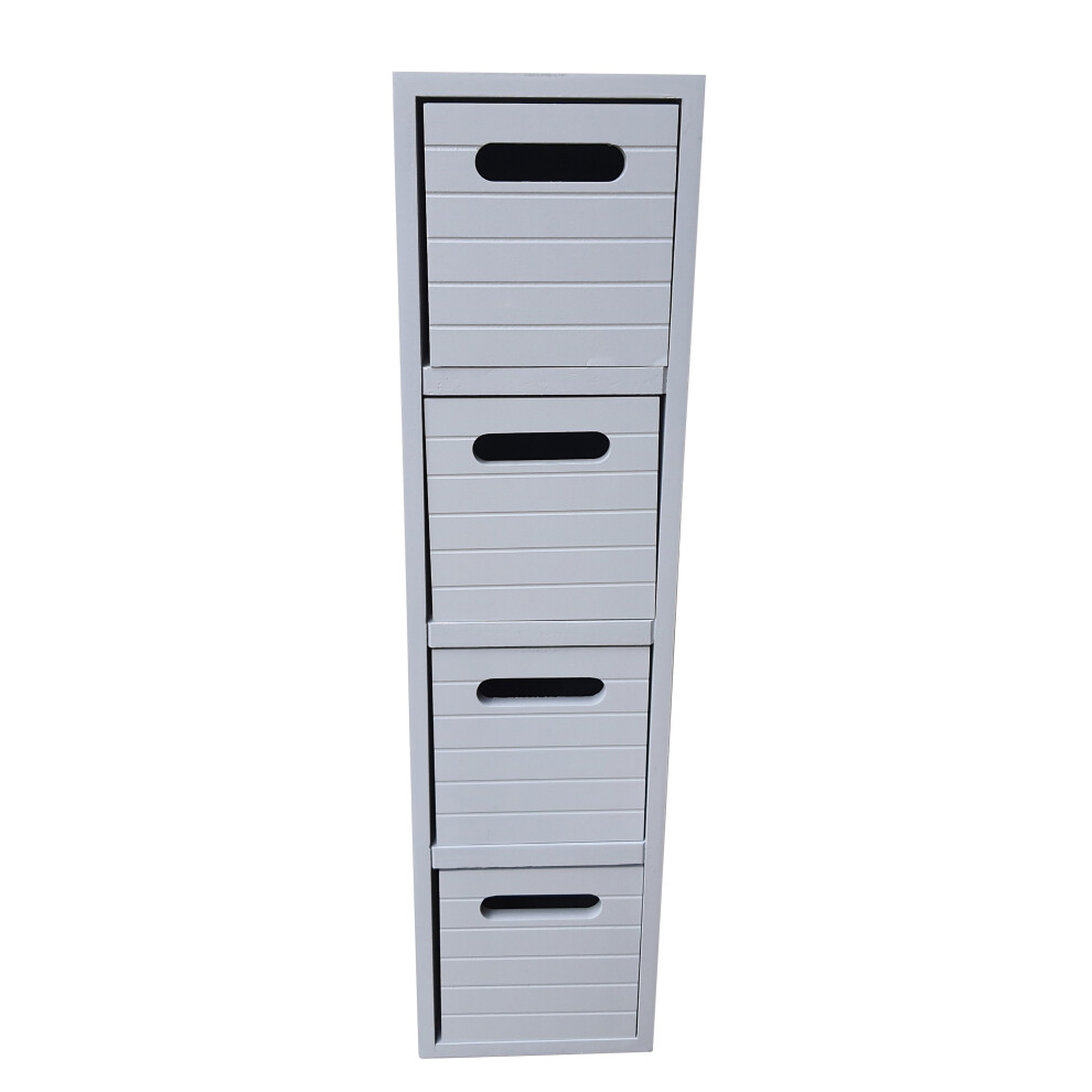 4 Drawer Chest Cabinets Storage Unit Bathroom Fully Assembled Home Grey -0314