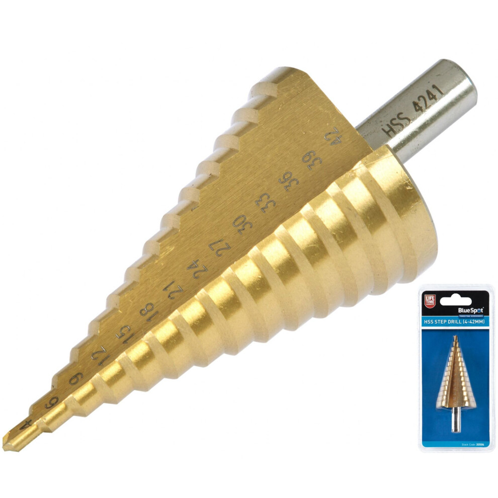 Step Drill HSS Steel Titanium Cone Bit Hole Metal Cutter Tool 4 - 42mm 20506