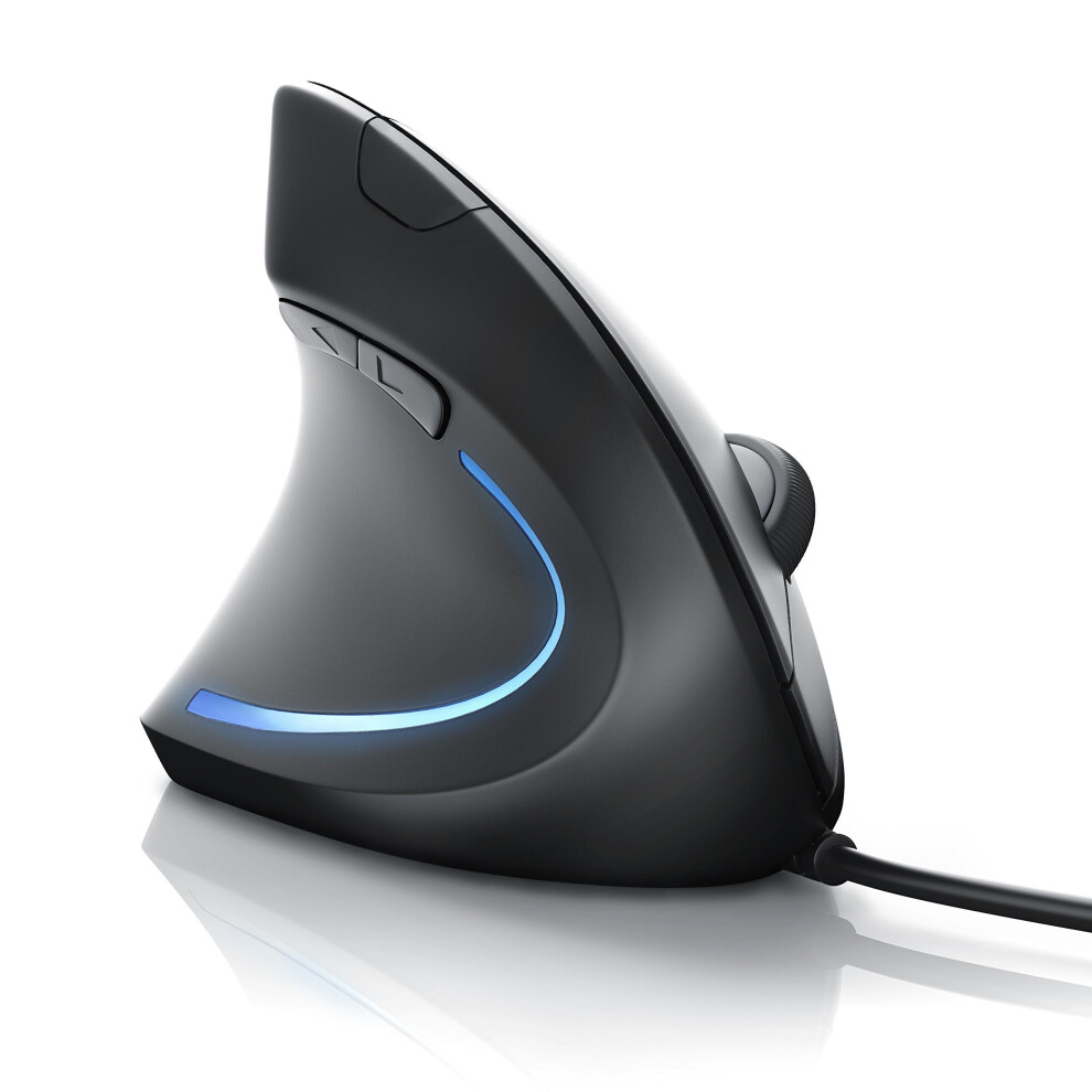 Csl-Computer Vertical Ergonomic Optical Usb Mouse For Left-Hander | Ergonomic Design - Prevention Against Mouse Arm/Tennis Arm (Rsi Syndrome) -... 4251259182795