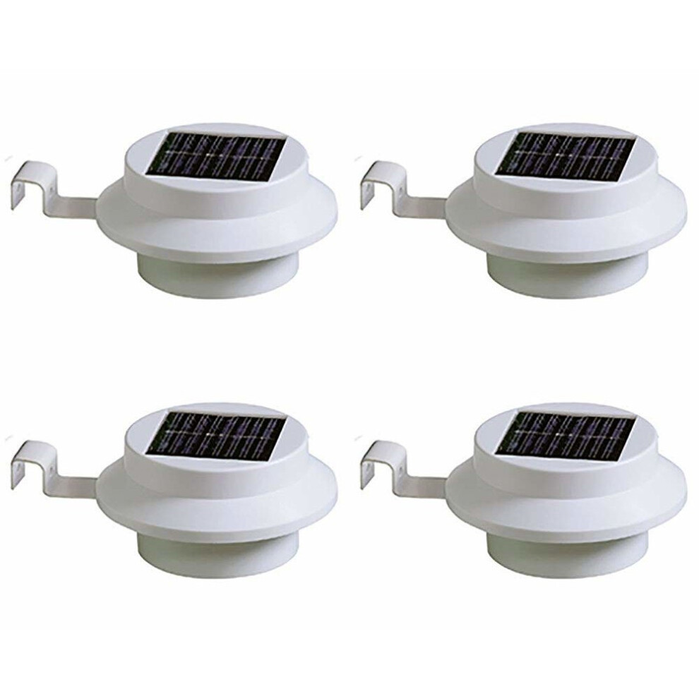 Solarize Set of 4 Gutter Fence Lights (White)