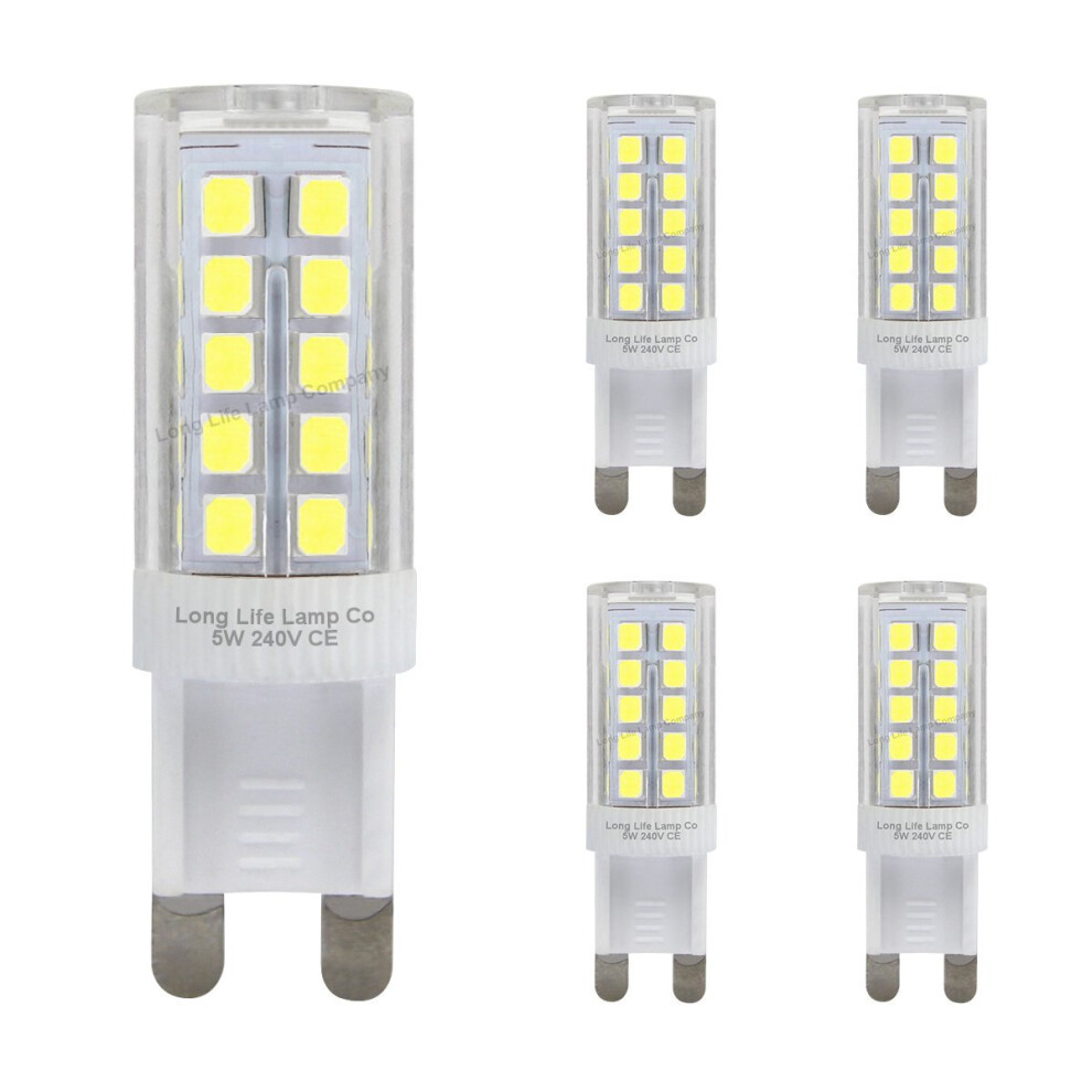 5w G9 LED Bulbs Cool White Equivalent 40w High Power Replacement for Halogen Capsule 240v Super Bright