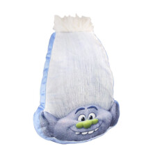 Trolls Guy Diamond Shaped Cushion for Children - Blue, Soft 100% Polyester Snuggle Pillow (35x30x5 cm)