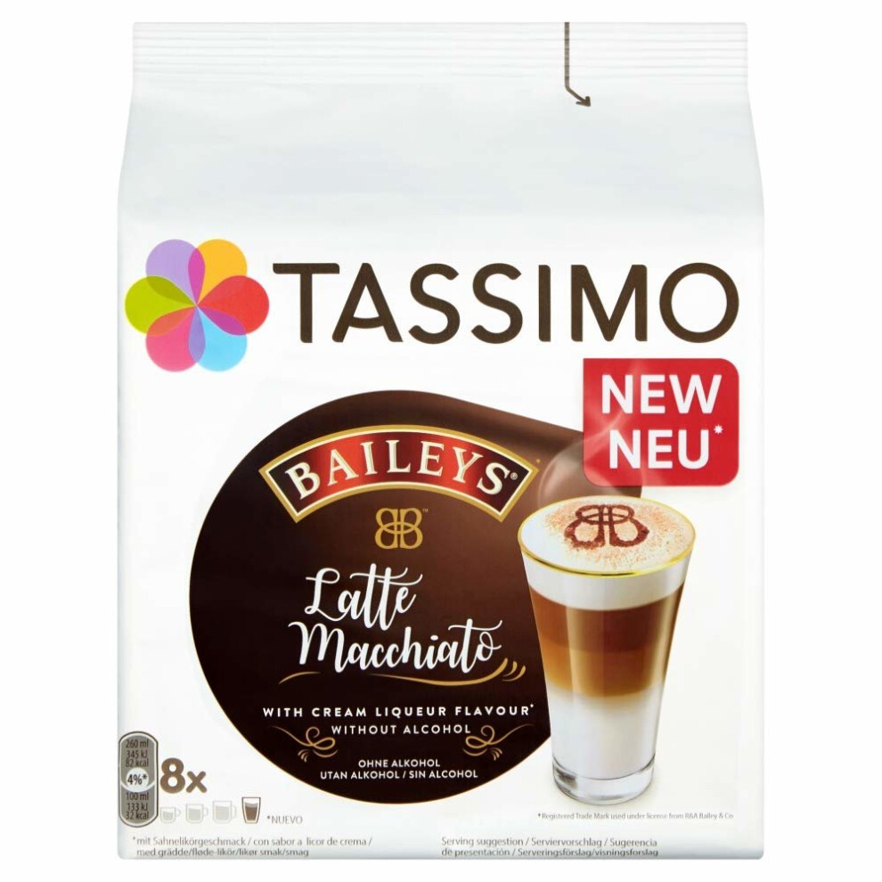 Tassimo Latte Machiatto Baileys Coffee Capsules