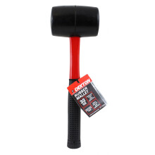 DT10224 32oz Rubber Mallet Heavy Duty Anti Slip Handle Durable Rubber Head for Tiling Building Workshop Camping