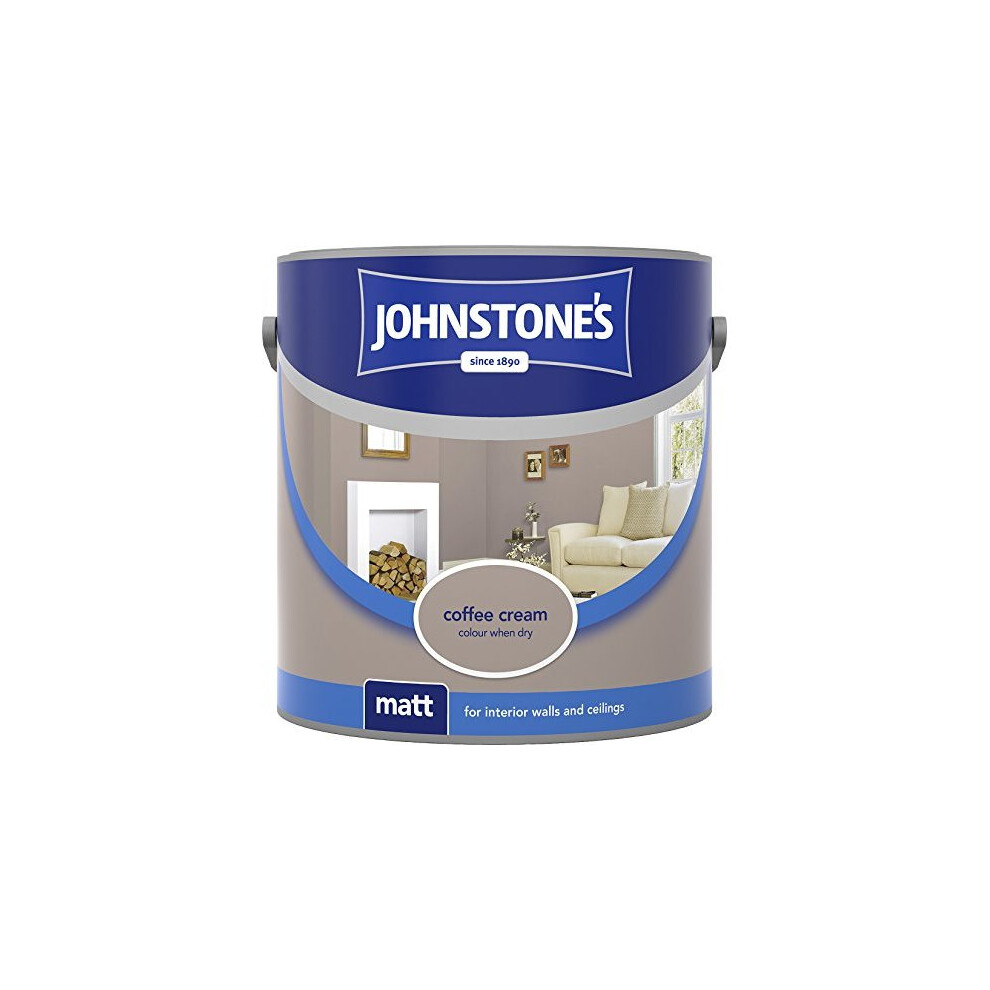 (Coffee Cream, 2.5L) Johnstone's Matt Emulsion | Matt Wall Paint