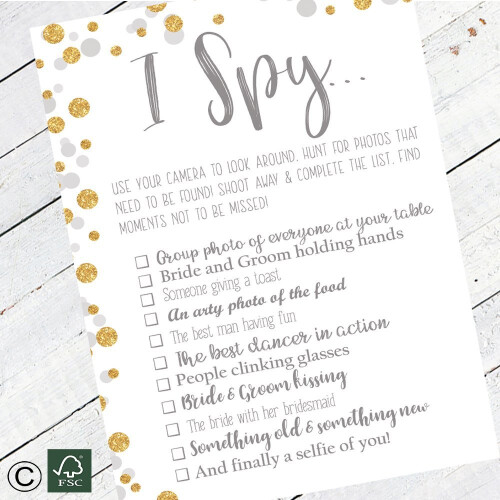 The Little Party Company I Spy Camera Wedding Game Ice Breaker