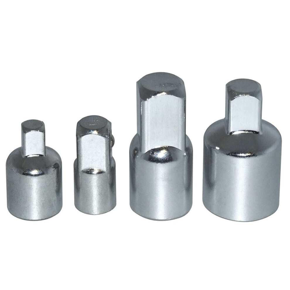 4Pc Ratchet Socket Adapter Reducer Converter Set 1/4'' 3/8'' 1/2'' Amtech I5500 5032759003099