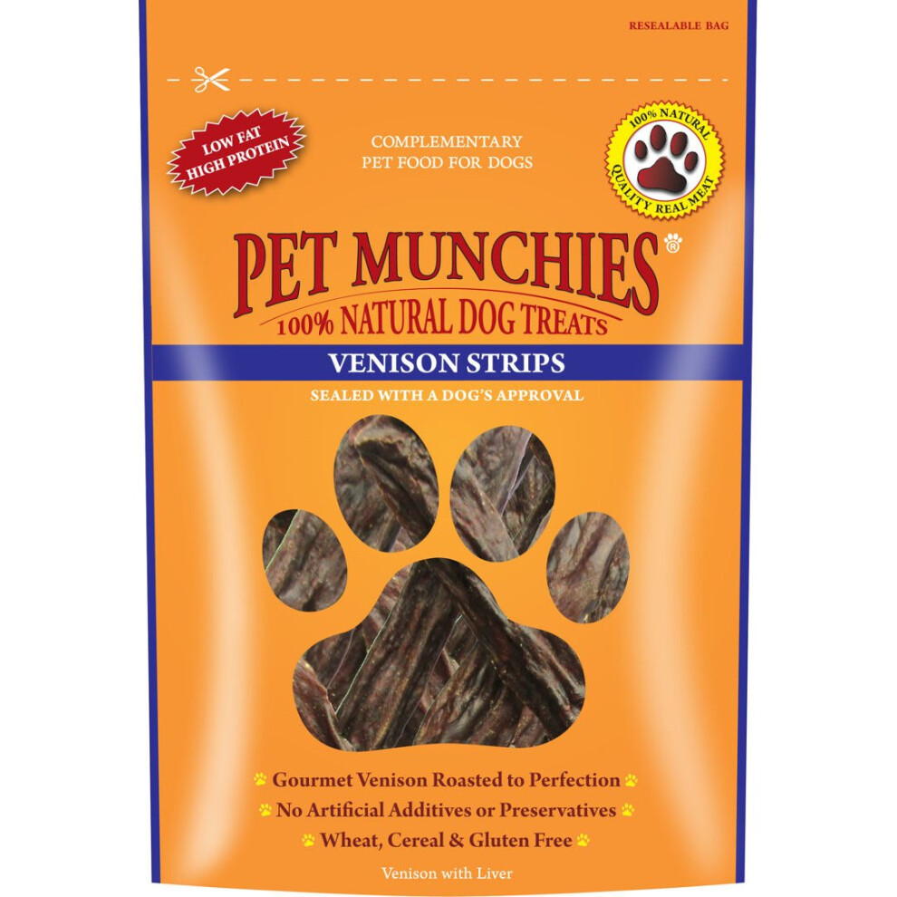Pet Munchies Venison Strips Dog Puppy Treats 75g - Image 7