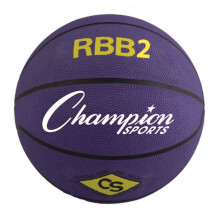 Champion Sports RBB2PR 27.5 in. Pro Rubber Basketball, Purple