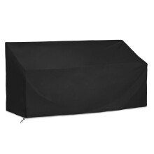 Dokon 3 Seat Garden Bench Cover, Waterproof Breathable Oxford Fabric Outdoor Bench Seat Cover (163x66x63/89cm) - Black