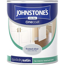 (Frost Silver) Johnstones One Coat Quick Dry Satin Paint - Colours
