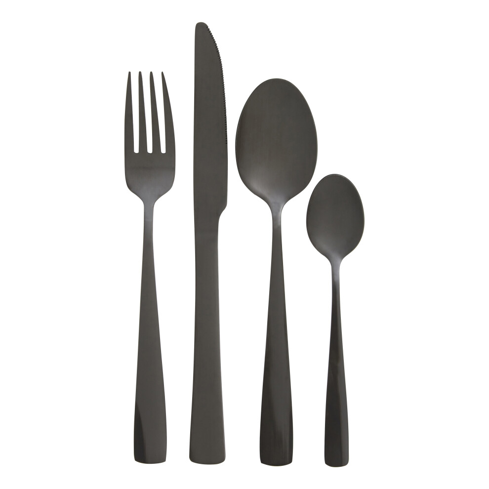 Premier Housewares Avie 16Pc Onyx Cutlery Set