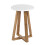 Premier Housewares Contemporary White And Natural Bamboo Round Stool, Durable Round Stool For Kitchen, Versatile Kitchen Stool 1