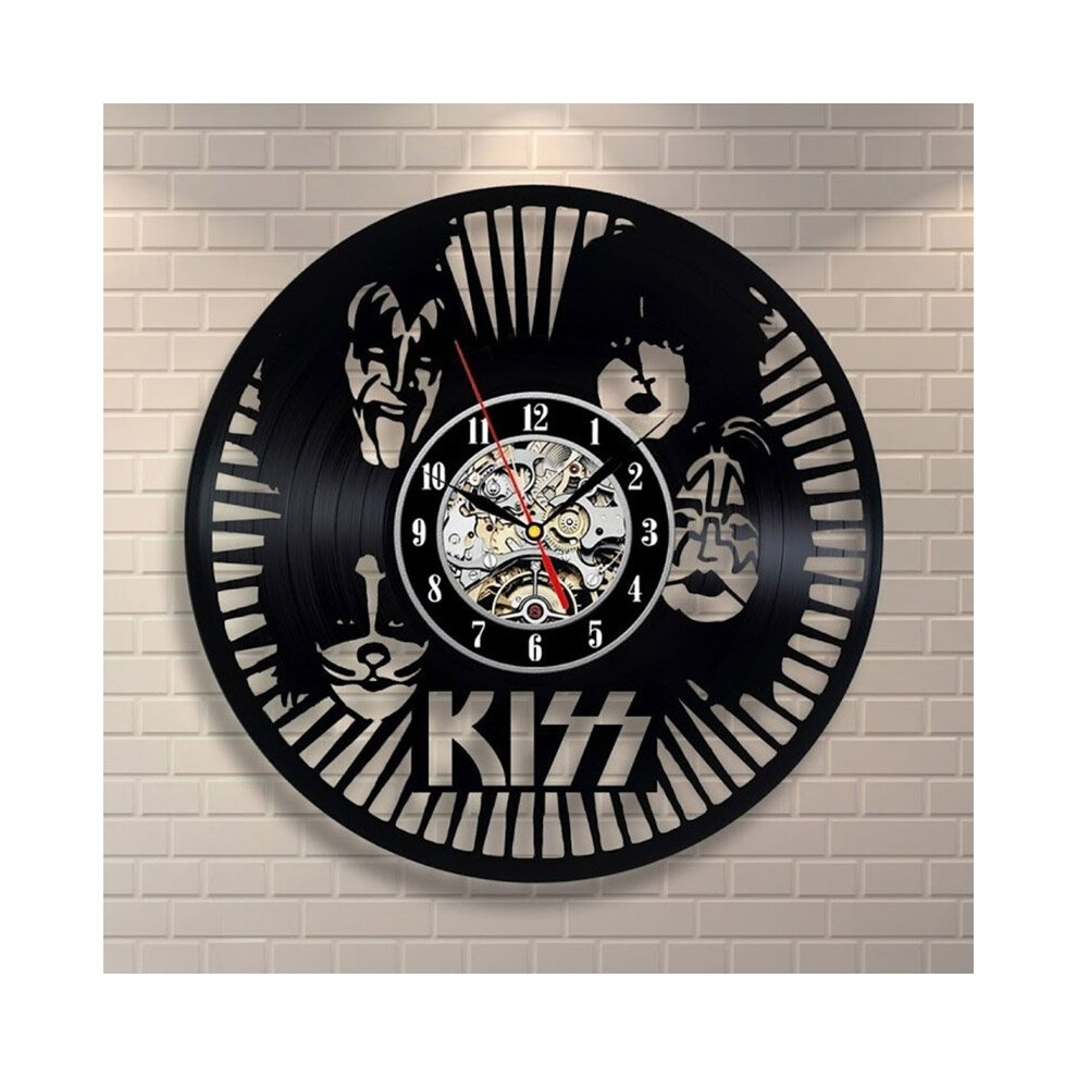 KUS Rock Band Gift for KISS Fans Led Vinyl Wall Art Clock