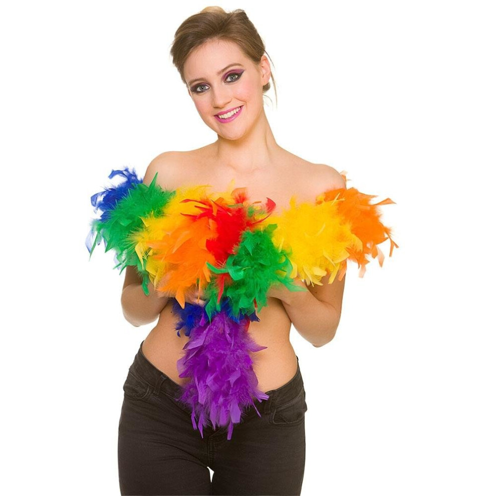 Rainbow Feather Boa - Default Title