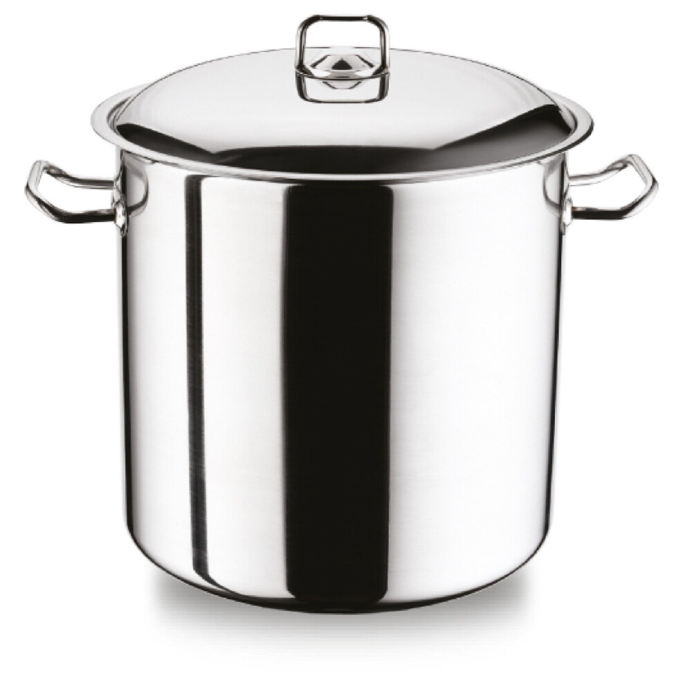 (14 Ltr) Geezy MasterClass Large Stainless Steel Induction Stock Pot With Lid