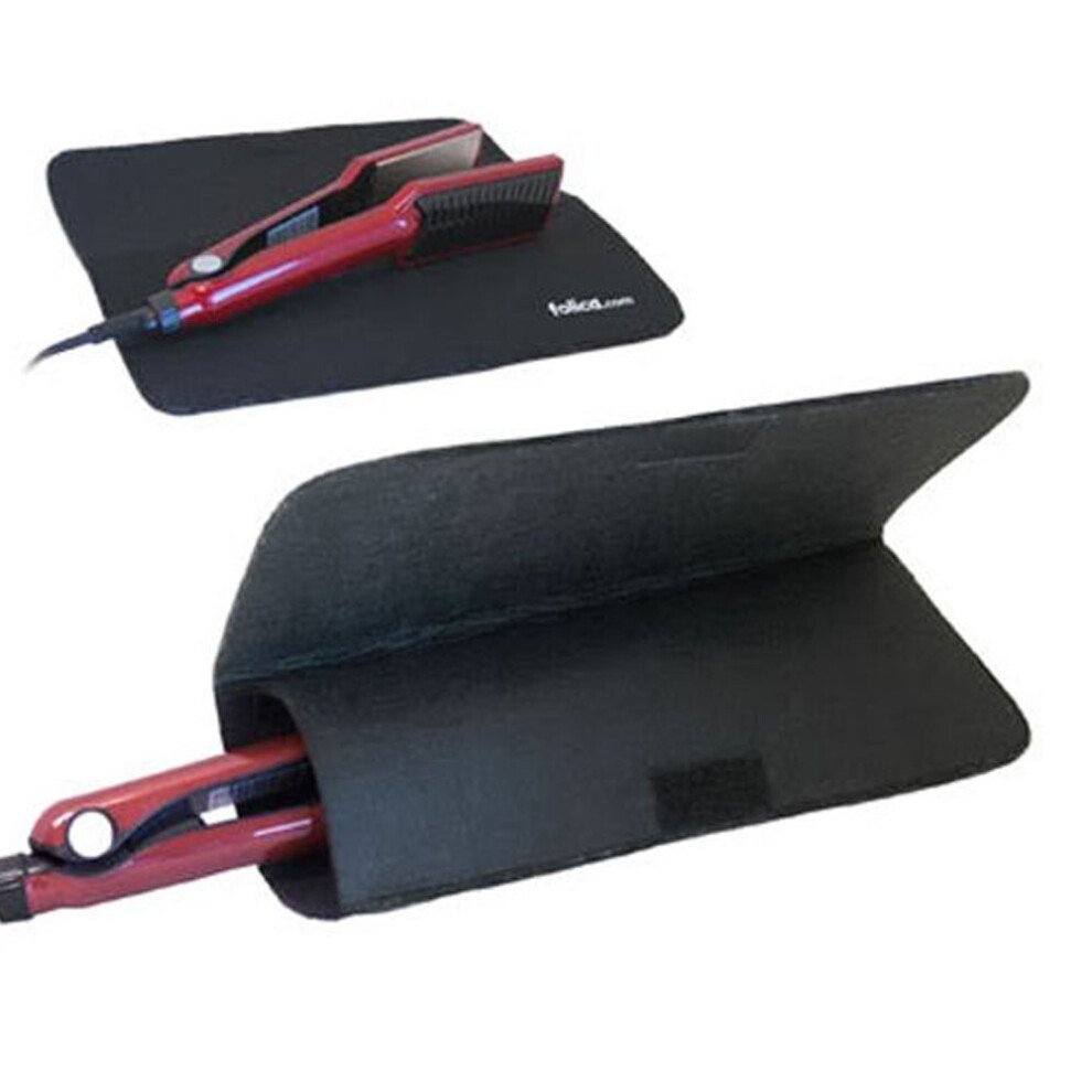 Glamza Extreme Heat Protection Hair Straightener Mat Safety Tongs Resistant Cover Case