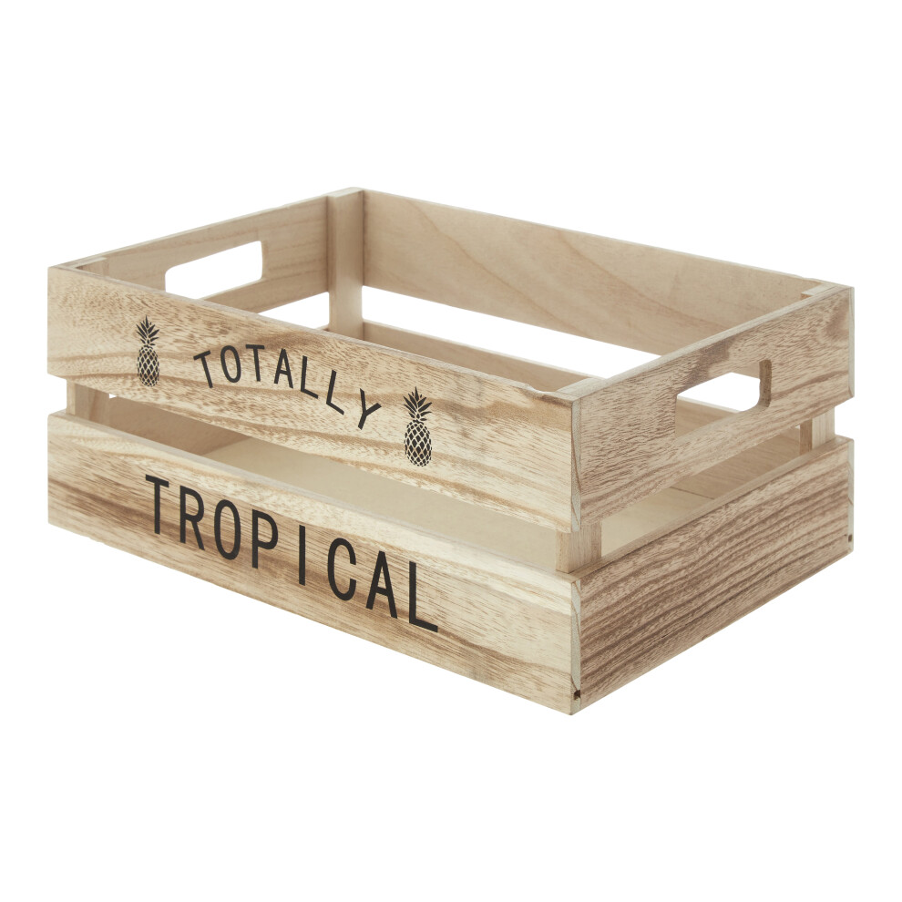 Premier Housewares Totally Tropical Natural Fruit Crate Grain/Light