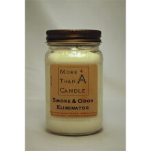 More Than A Candle SOE16M 16 oz Mason Jar Soy Candle, Smoke & Odor Eliminator