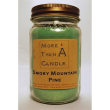 More Than A Candle SMP16M 16 oz Mason Jar Soy Candle, Smoky Mountain Pine