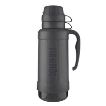 Genuine Thermos Eclipse Glass Vacuum Travel Handle Flask 1.8L Black