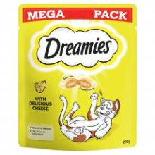 Dreamies Cat Treats With Cheese Mega Pack 200g (Pack of 6)