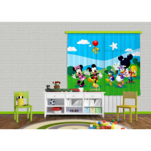 Tenda leggera - Disney - Topolino - Bianco - Sintetico - 180x160cm - Occhielli