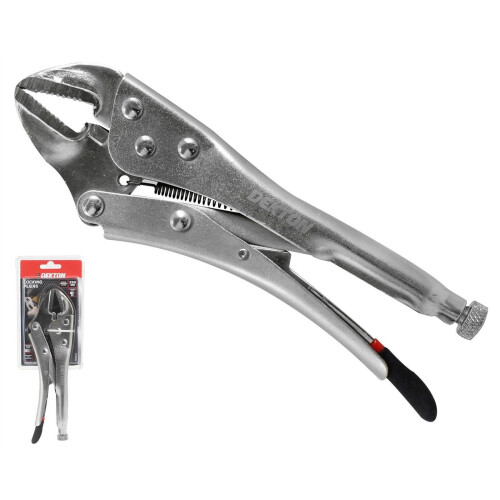 Dekton 250mm Adjustable Locking Mole Grip Pliers Straight Jaw
