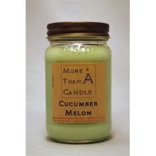 More Than A Candle CCM16M 16 oz Mason Jar Soy Candle, Cucumber Melon